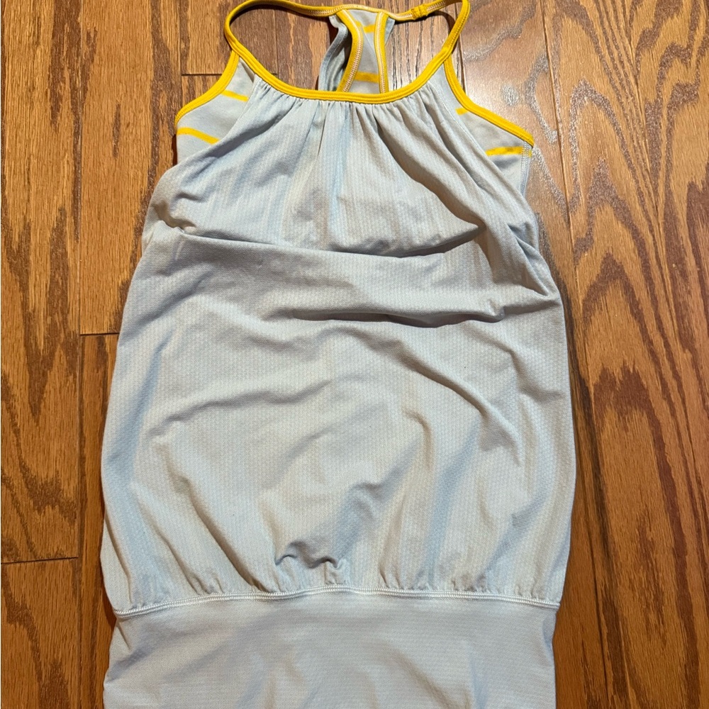 Gray and Yellow Athletic Lululemon Tank Top